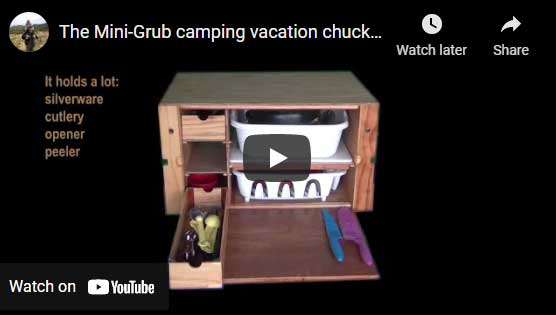 Mini Grub Camping Vacation chuckbox demo